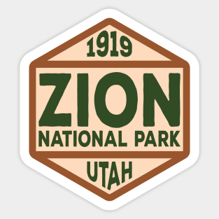 Zion National Park badge Sticker